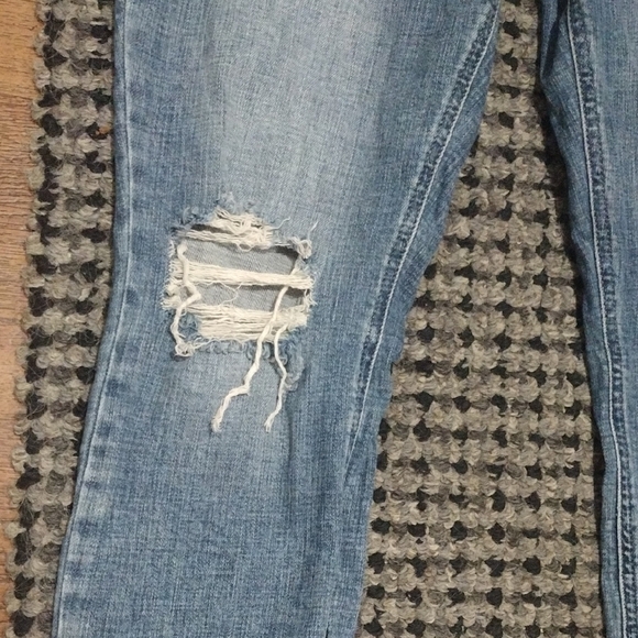 Eunina Distressed Skinny Jeans in Blue - Picture 7 of 13